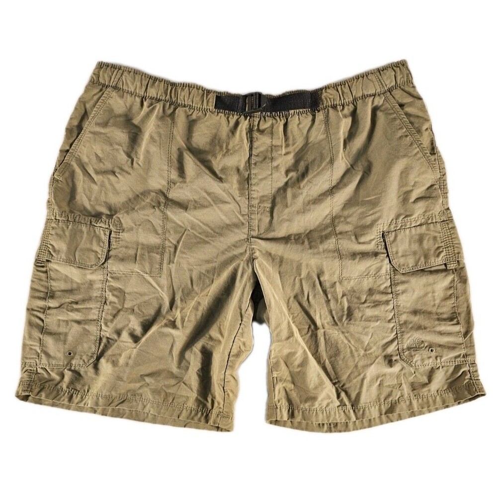 Timberland  Men's Hiking Shorts 2XL Cargo  Lined Olive Green Belted